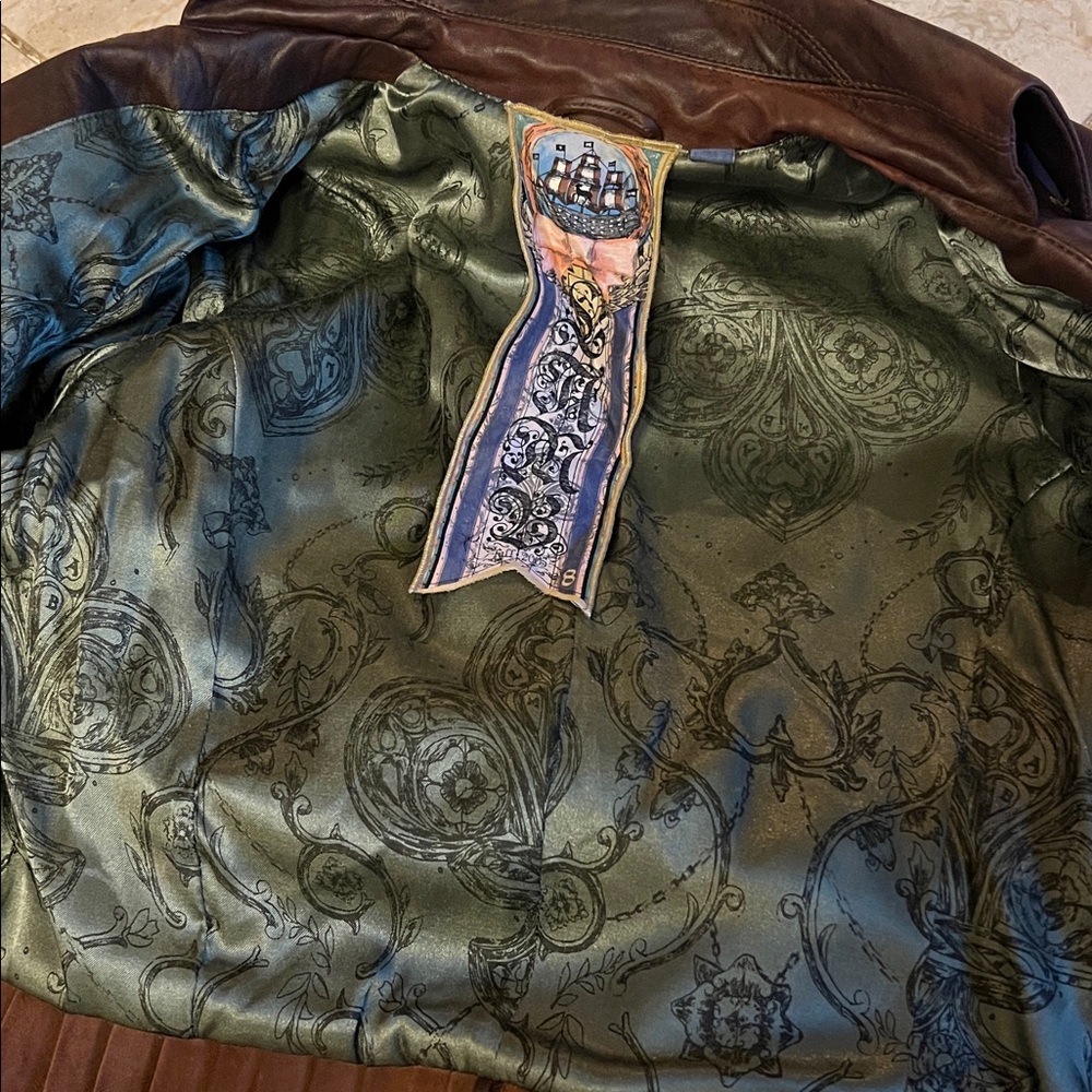 Vintage LAMB Brown Leather Women's Jacket - Picture 10 of 15